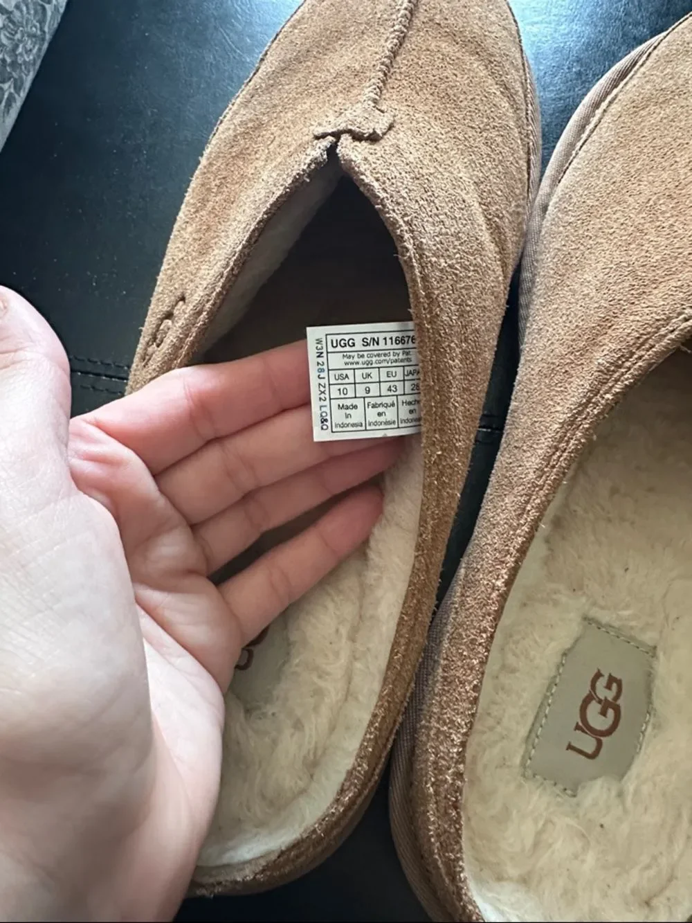 UGG Men's Suede Slip-On Loafer in Chestnut Brown NWOT